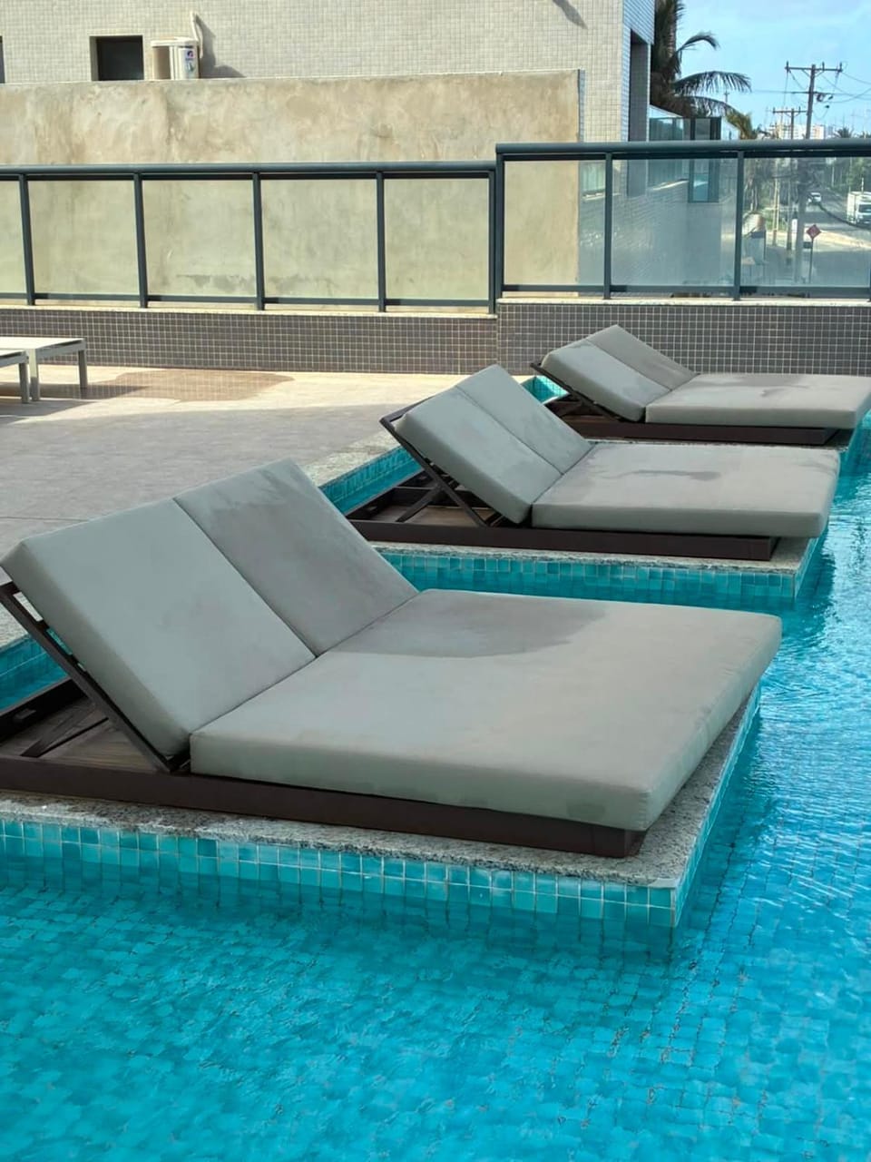 Pool view, Swimming pool, sunbed