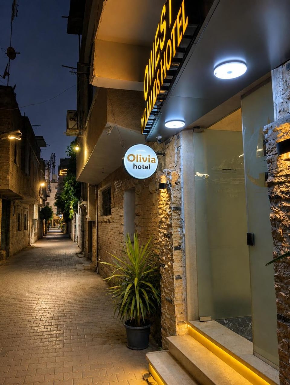 Property building, Night, Street view