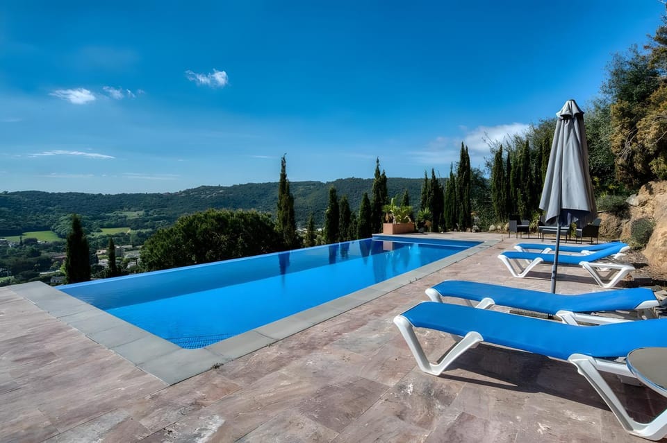 Property building, Living room, Swimming pool