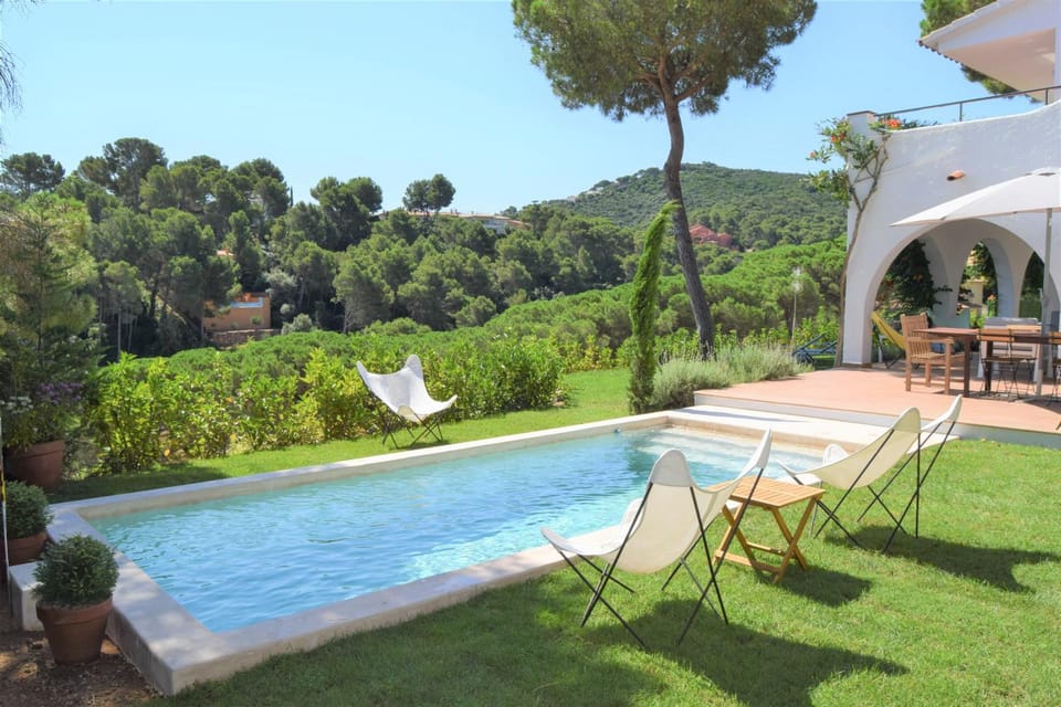 Property building, Living room, Swimming pool