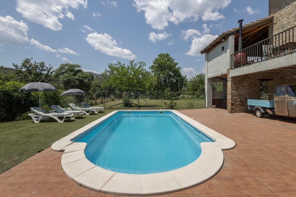 Property building, Living room, Swimming pool