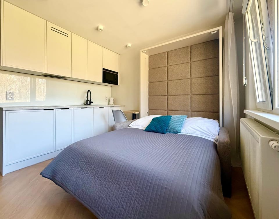 Kitchen or kitchenette, Living room, microwave, oven, stove, kitchen