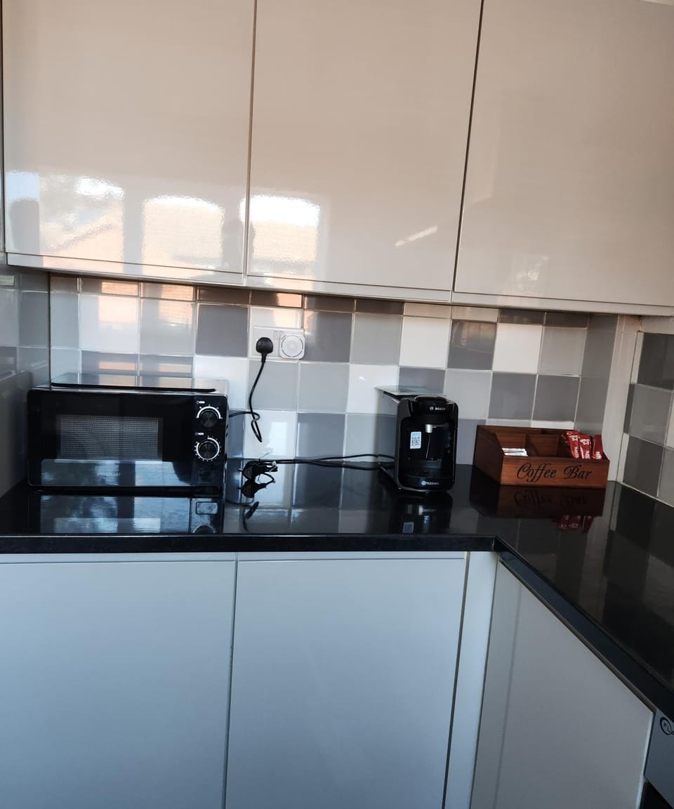 Kitchen or kitchenette, minibar, stove, toaster