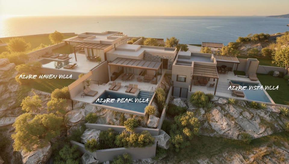 Property building, Natural landscape, Bird's eye view, Sea view