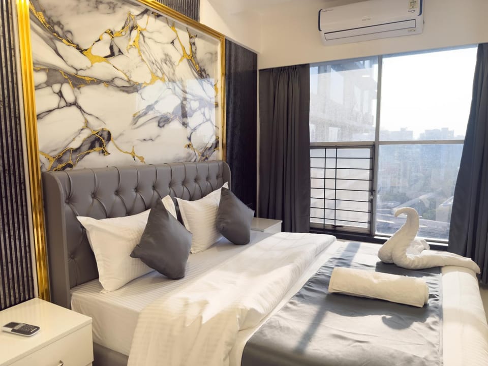 Bed, Bedroom, air conditioner