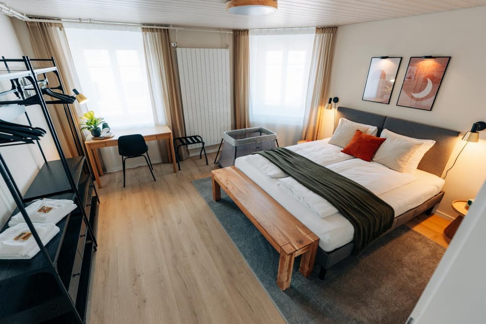 Bed, Photo of the whole room, Bedroom, cot, air conditioner, air conditioner