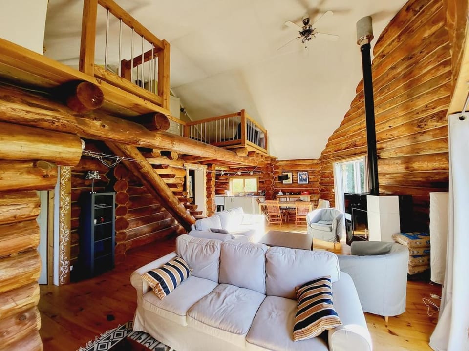 Living room, fireplace