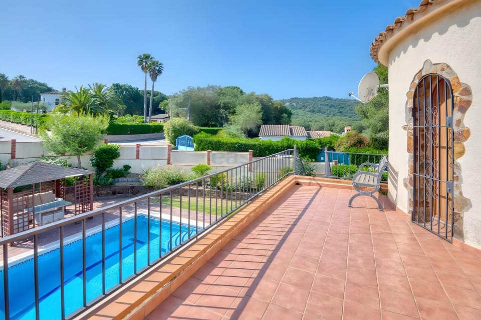 Property building, Living room, Swimming pool