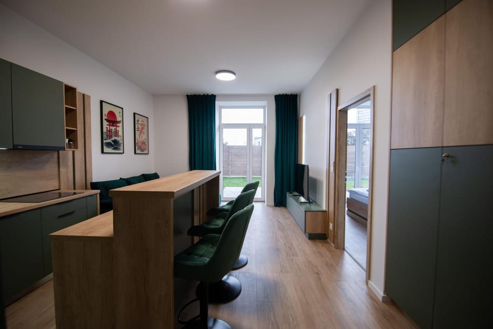 Kitchen or kitchenette, Living room, Dining area, wardrobe