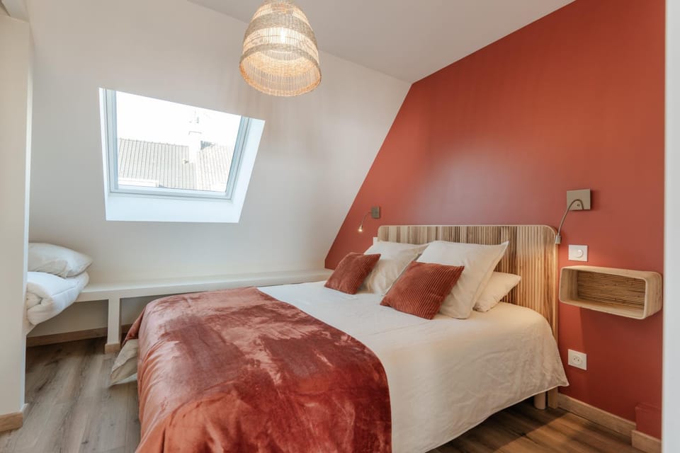 Le coucher de soleil Balcon Front de Mer Netflix Apartment in Le Portel