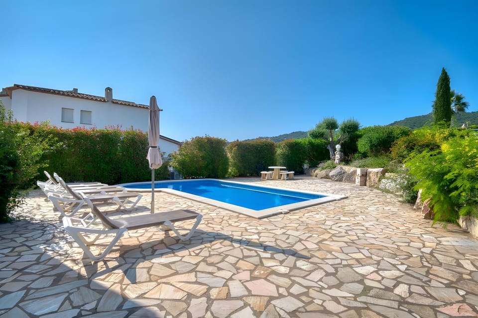 Property building, Living room, Swimming pool