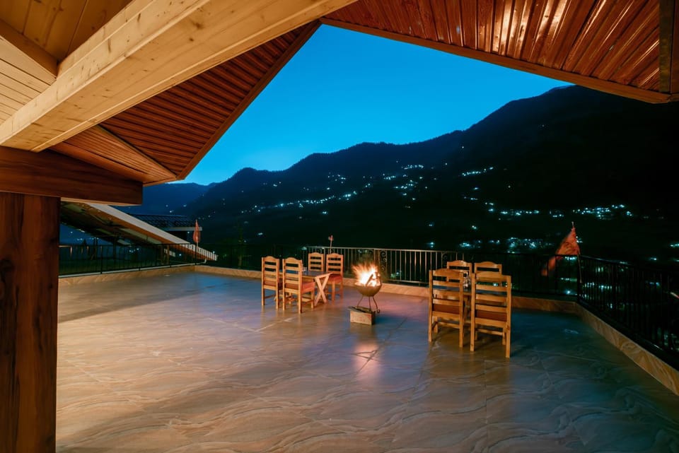 Patio, Night, Natural landscape, View (from property/room), Mountain view