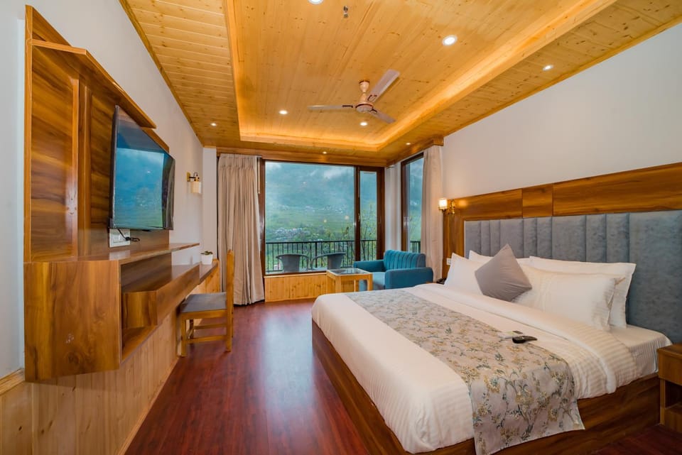 Bed, Natural landscape, Bedroom