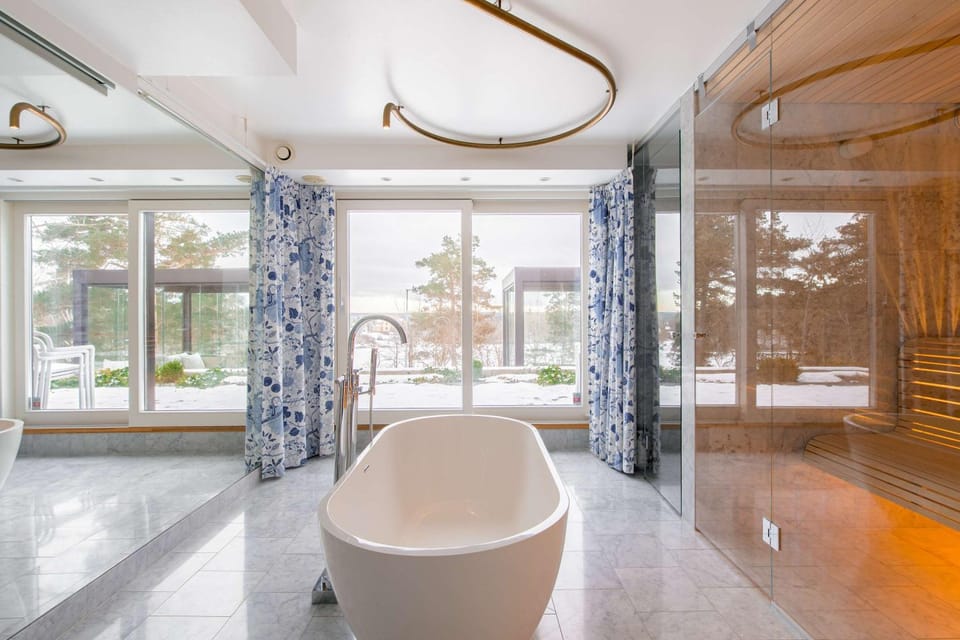 Luxury Designer Villa Pool Spa Gym Lidingo Villa in Stockholm