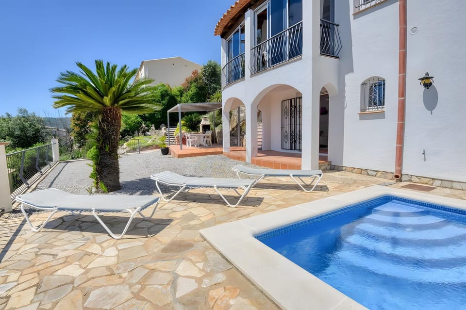 Property building, Living room, Swimming pool