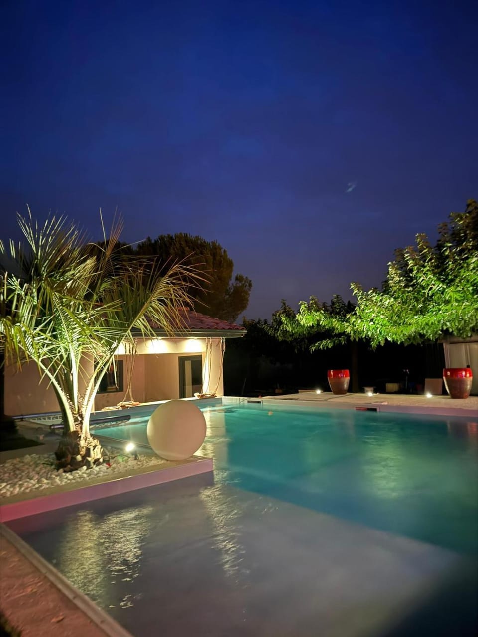 Night, Swimming pool