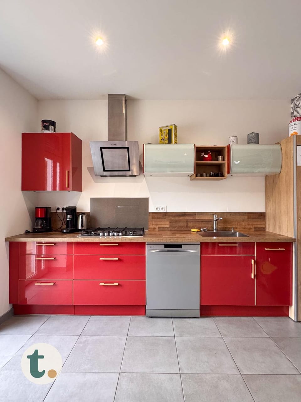dishwasher, oven, stove, toaster