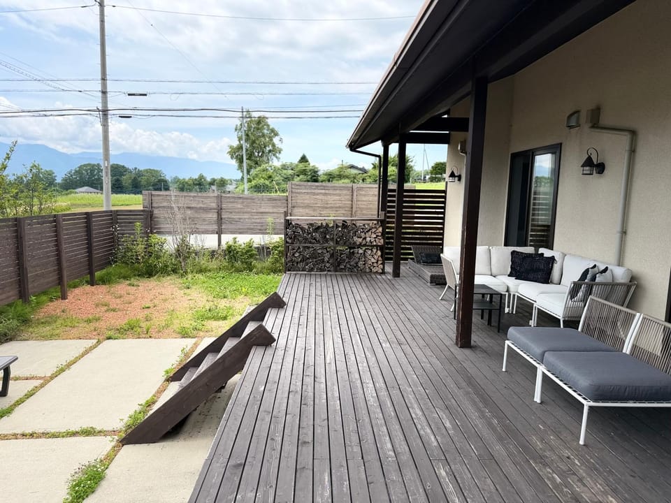 南アルプスを望むサウナ付き宿,田園風景,全室エアコン,バーベキュー可 Villa in Japan