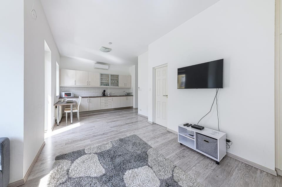 Living room, kitchen