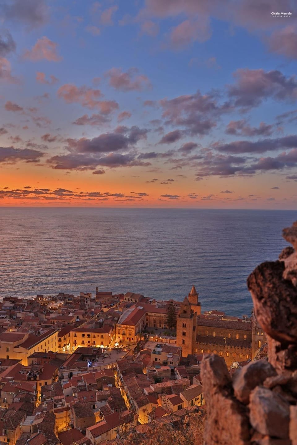 Nearby landmark, Day, Natural landscape, City view, Landmark view, Sea view, Sunset