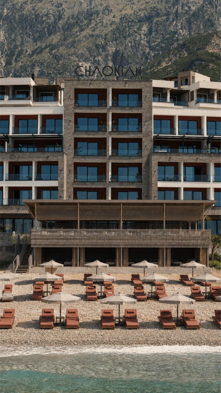 Property building, Lounge or bar, Dining area, Beach, Beach