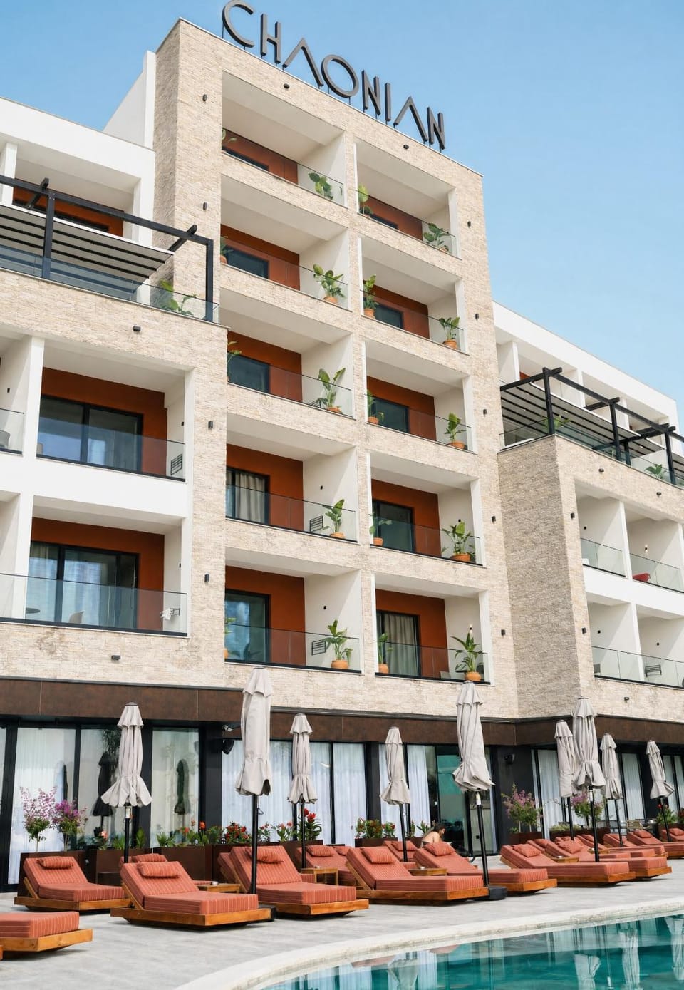 Property building, View (from property/room), Balcony/Terrace, Swimming pool