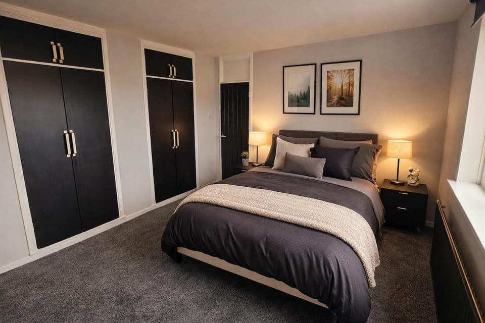 Bed, Bedroom, wardrobe