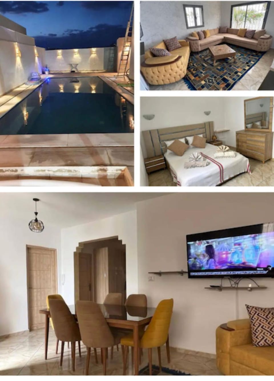 TV and multimedia, Living room, Pool view, Swimming pool