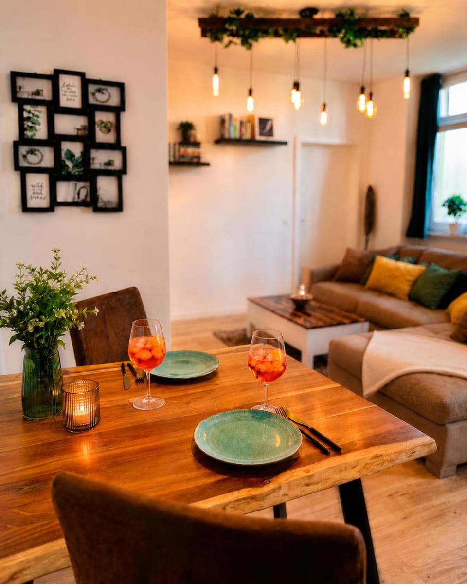 Living room, Seating area, Dining area