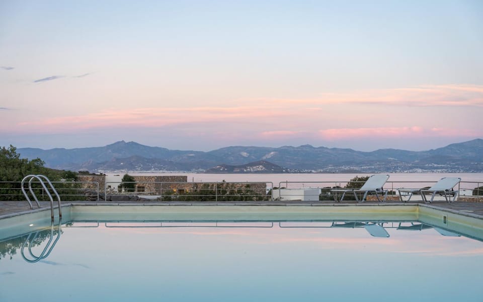 Mountain view, Pool view, Sunset