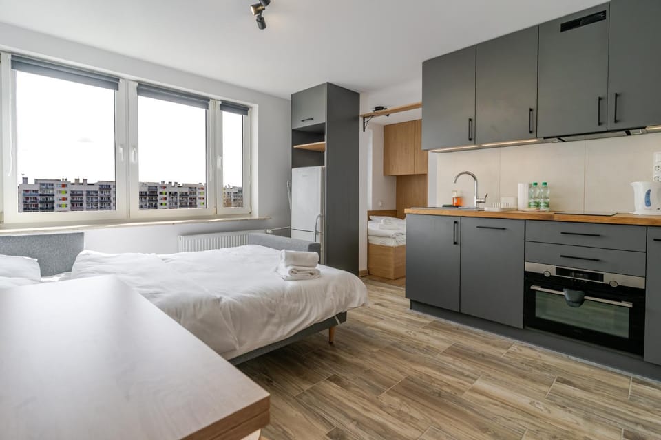 Bed, Kitchen or kitchenette, Photo of the whole room, stove