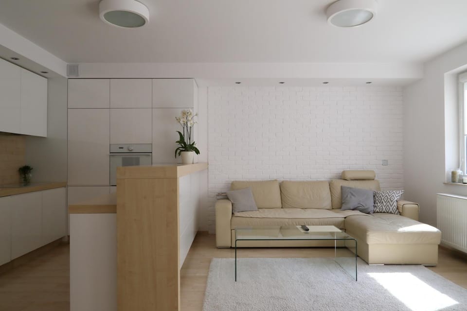 Kitchen or kitchenette, Living room, Seating area