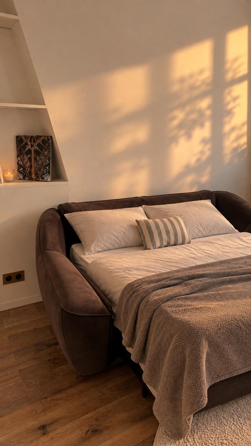 Bed, Living room
