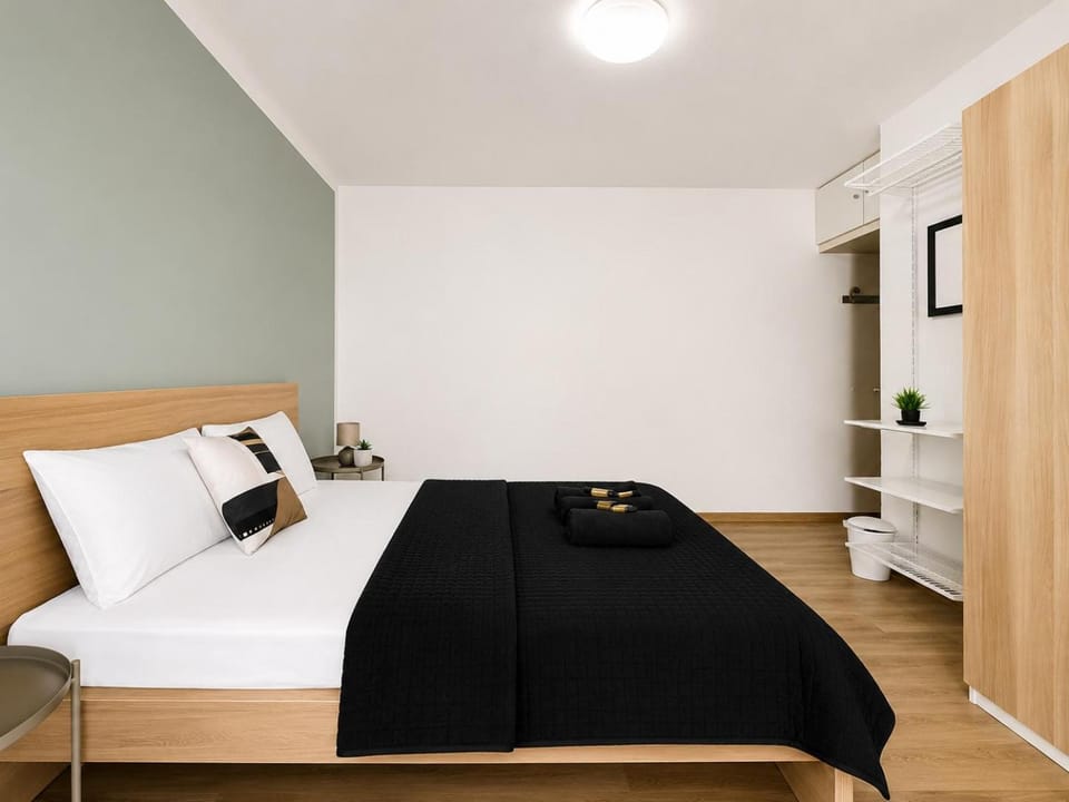 Bed, Photo of the whole room, Bedroom, wardrobe