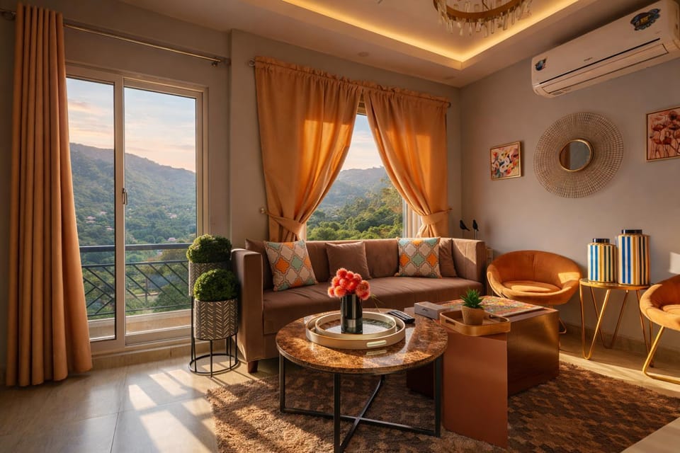 Communal lounge/ TV room, Living room, Seating area, Evening entertainment, Mountain view, Entertainment, heating, air conditioner