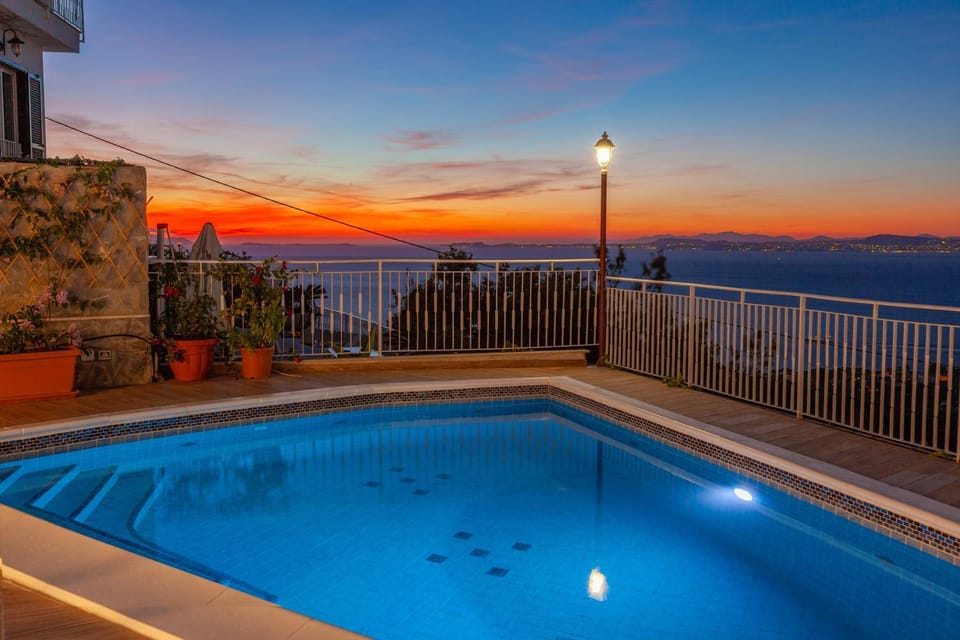 Swimming pool, Sunset