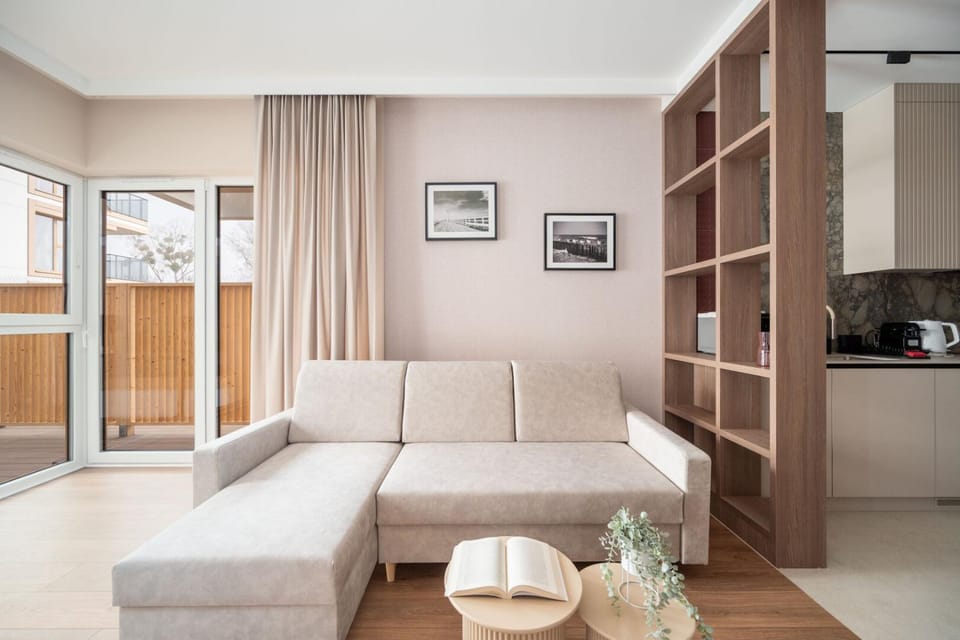 Kitchen or kitchenette, Living room, Photo of the whole room, Seating area