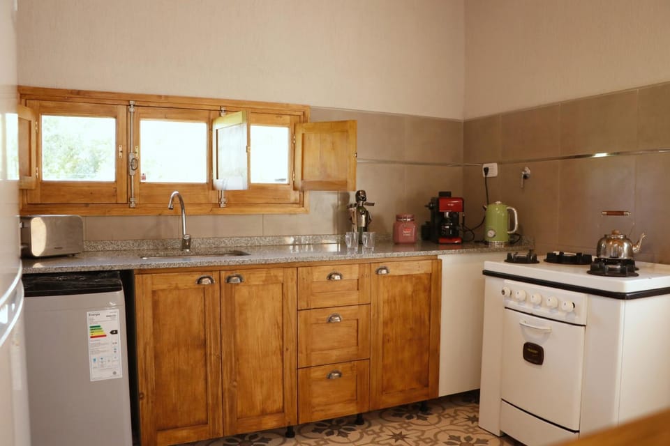 Kitchen or kitchenette, oven