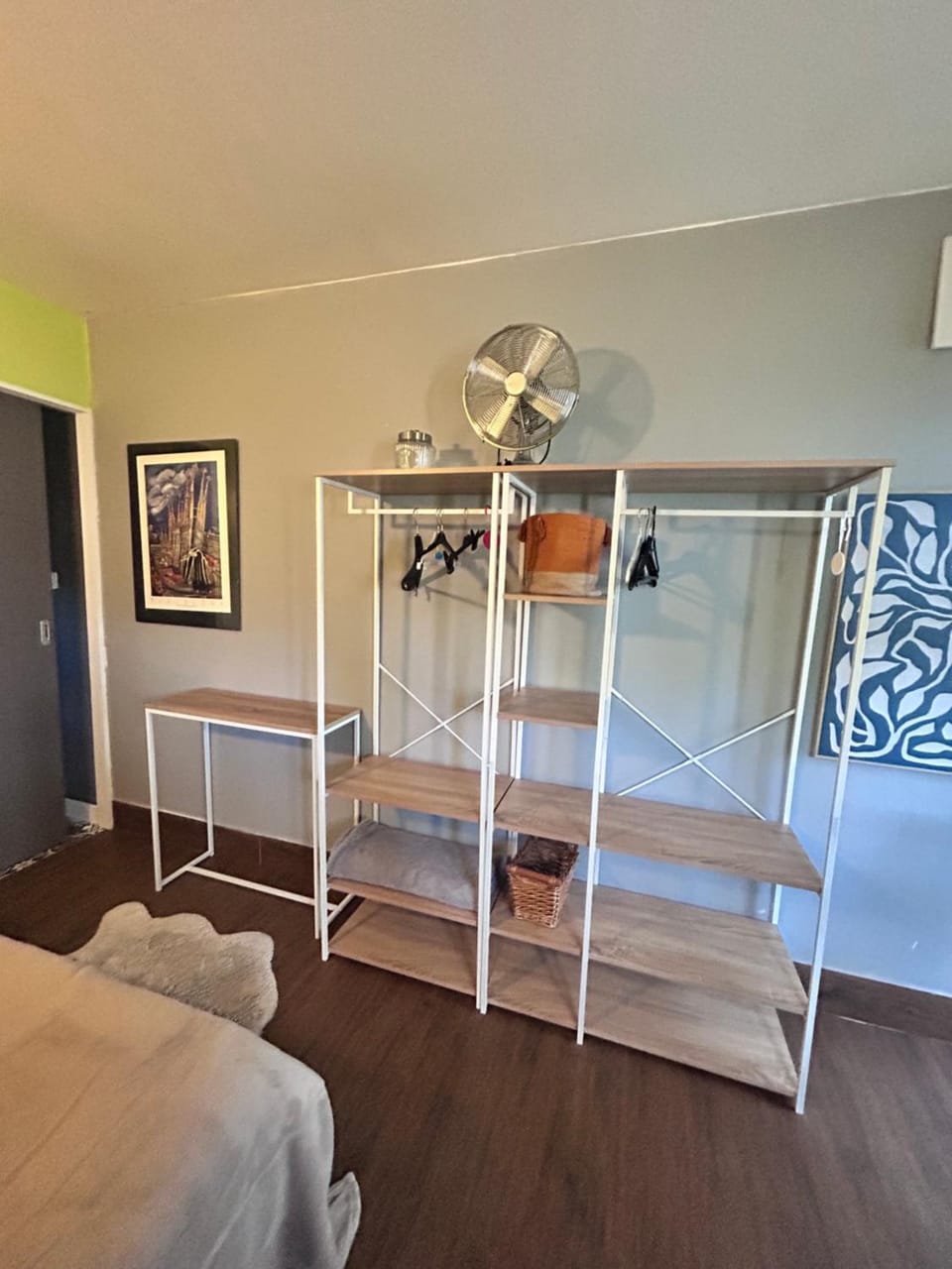 Photo of the whole room, wardrobe