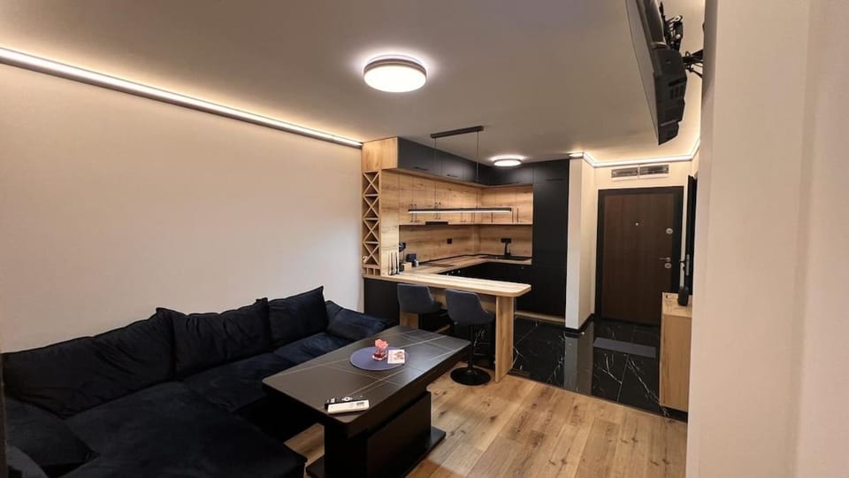 Living room, kitchen
