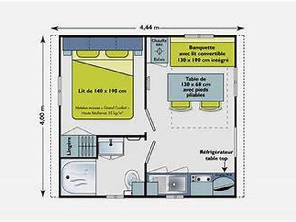 Mobil home au lac - 2 pers. - API-1-52-2129 Campground/ 
RV Resort in Nouvelle-Aquitaine