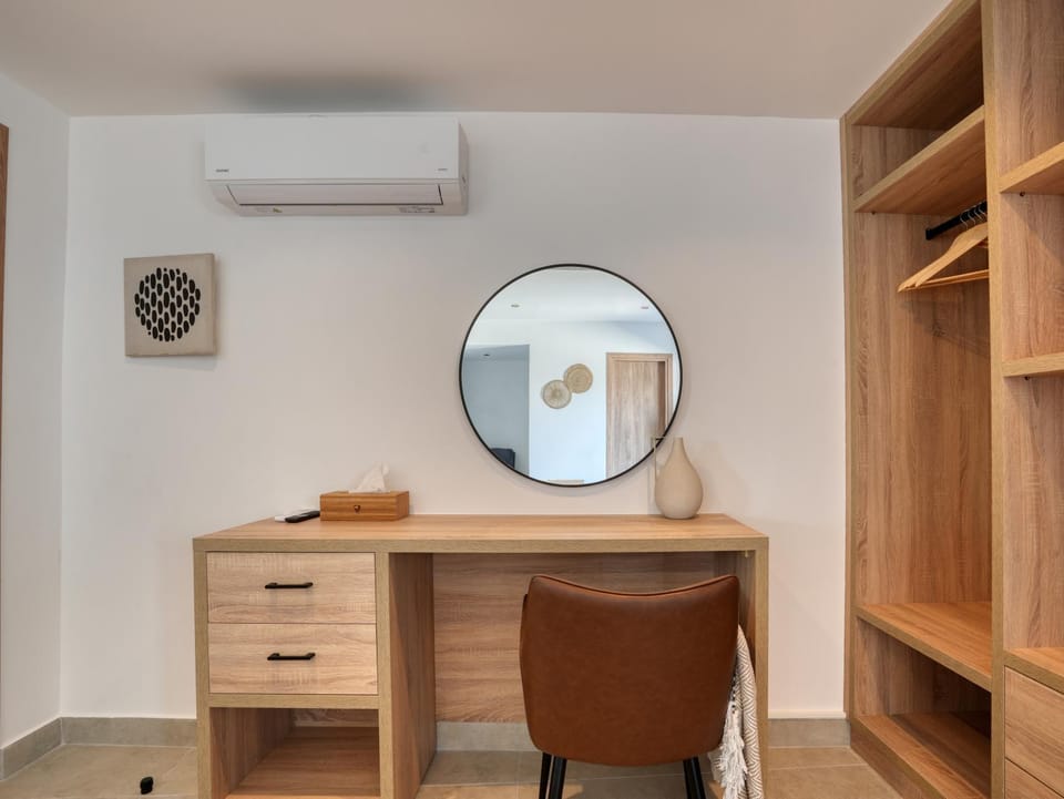 hair dresser, wardrobe, air conditioner