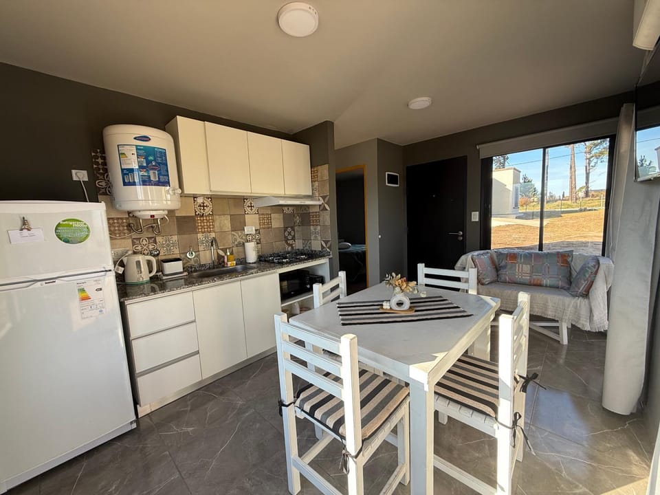 Kitchen or kitchenette, Dining area, stove