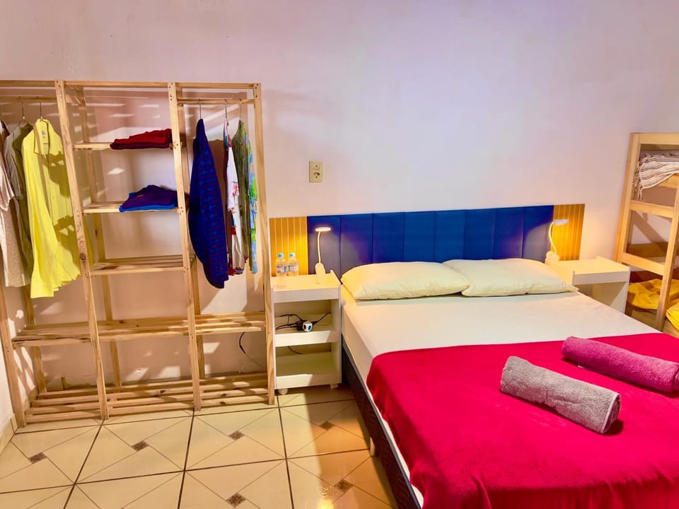 Bed, Bedroom, towels, wardrobe