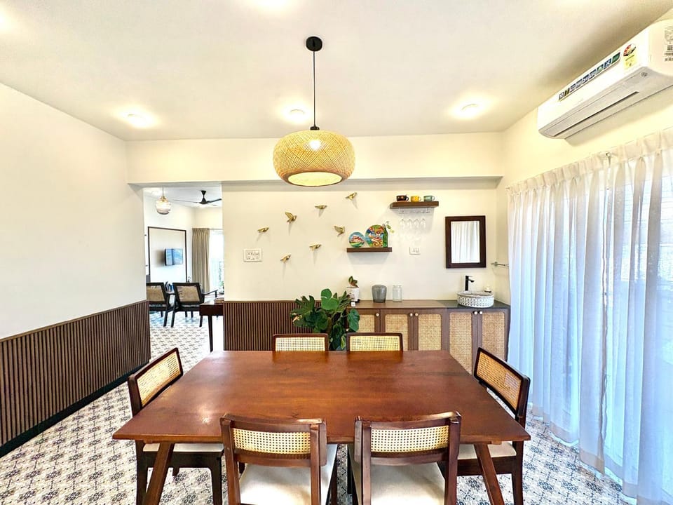 Dining area, air conditioner