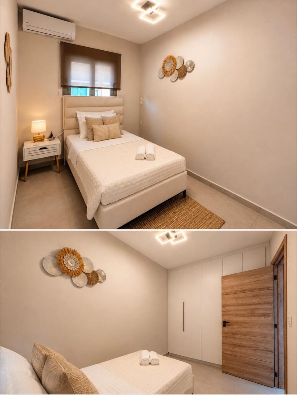 Bed, Photo of the whole room, Bedroom, towels, wardrobe