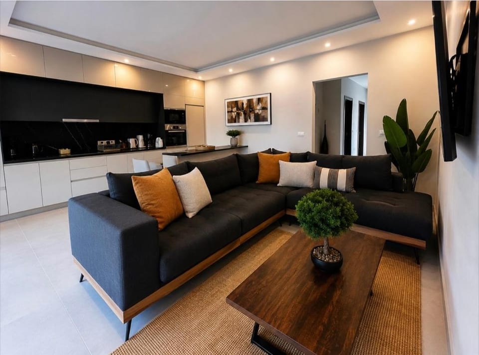 TV and multimedia, Kitchen or kitchenette, Living room, Seating area