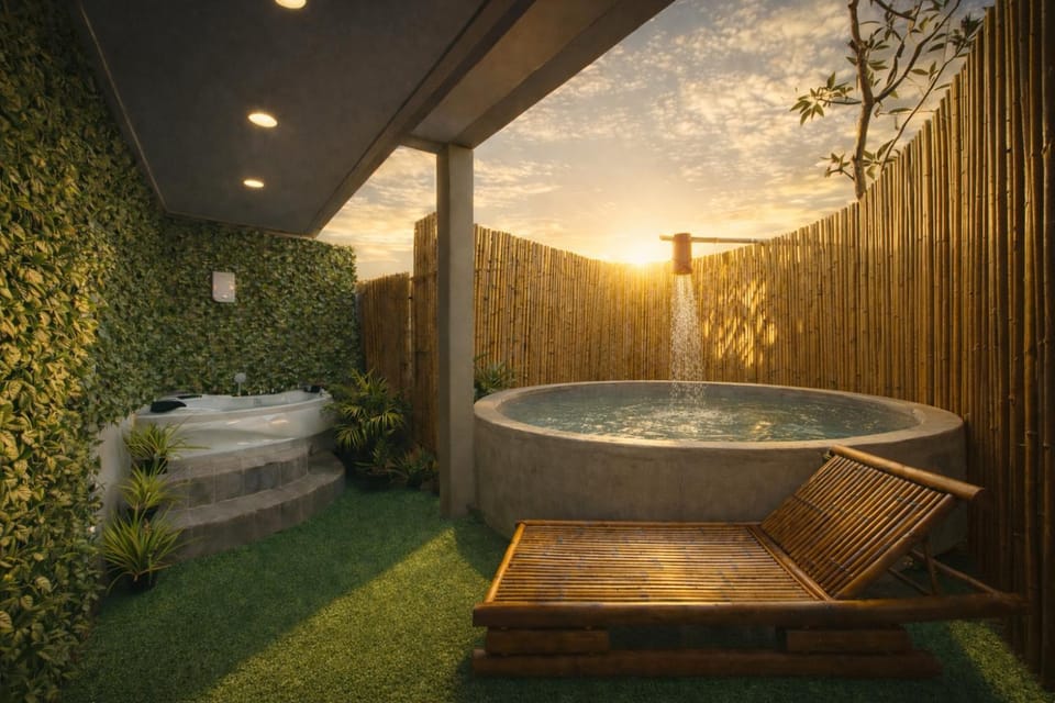 Natural landscape, Hot Tub, Pool view, Bath