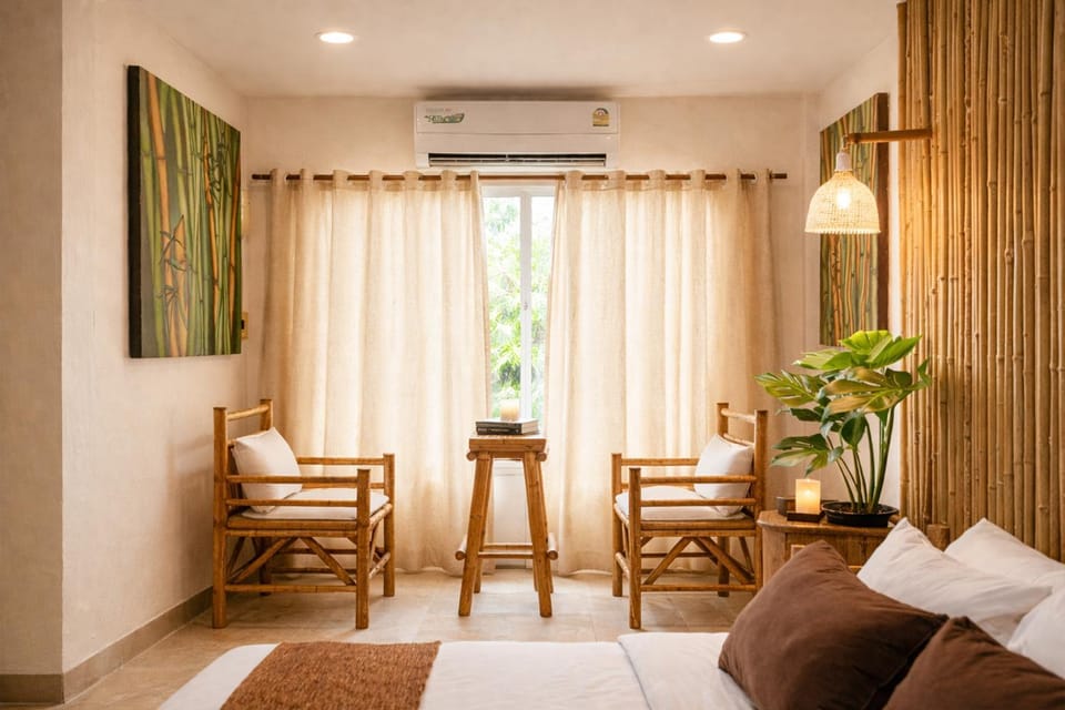 Bed, Bedroom, air conditioner