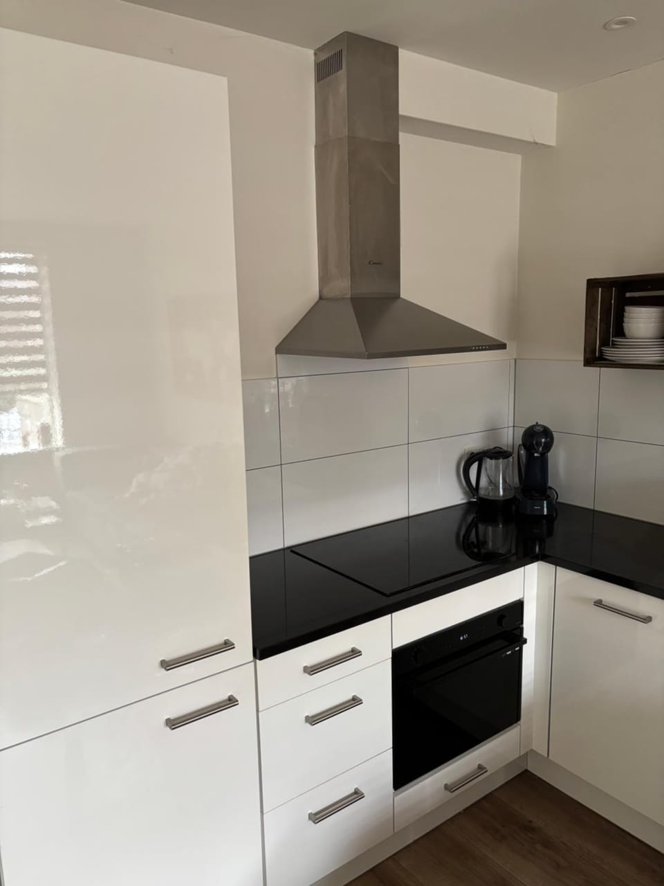 Kitchen or kitchenette, dishwasher, oven, stove, toaster